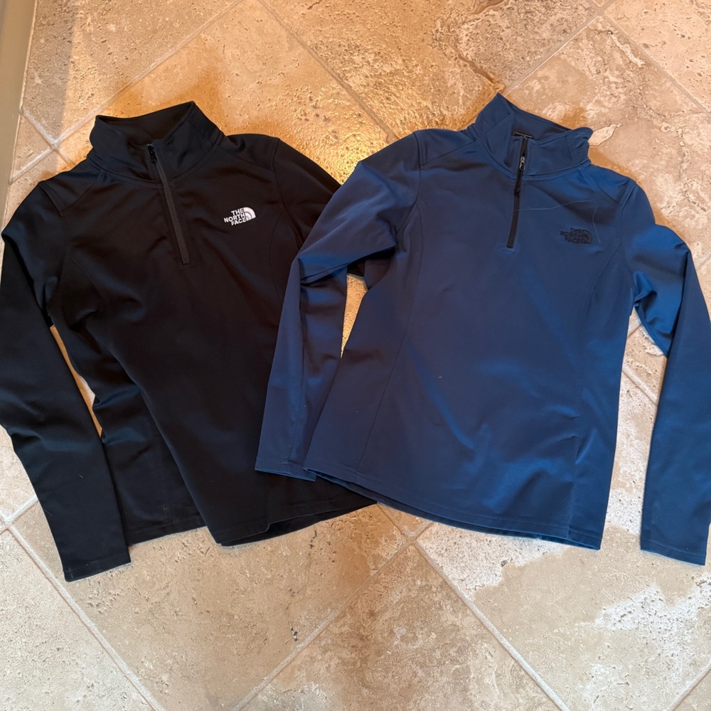 2 North Face 1/4 zip fleece pullovers. NWOT